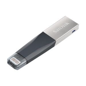 SanDisk Ixpand Mini Flash Drive Silver and Black 64GB SanDisk Ixpand Mini Flash Drive Silver and Black 64GB
